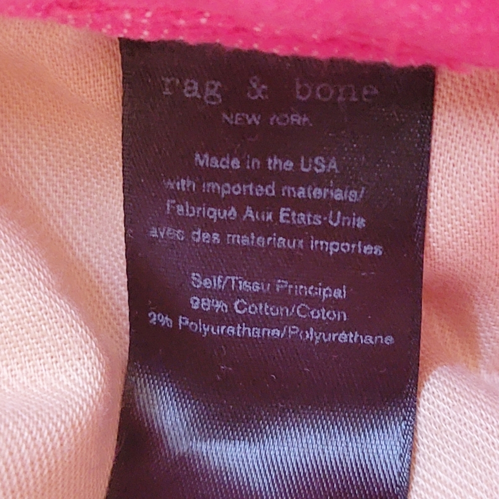 RAG & BONE Ankle Jeans | Bull Pink | SZ: 26 - Picture 13 of 13